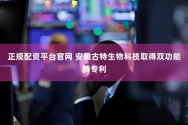 正规配资平台官网 安徽古特生物科技取得双功能酶专利