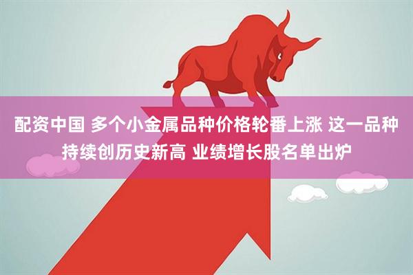 配资中国 多个小金属品种价格轮番上涨 这一品种持续创历史新高 业绩增长股名单出炉