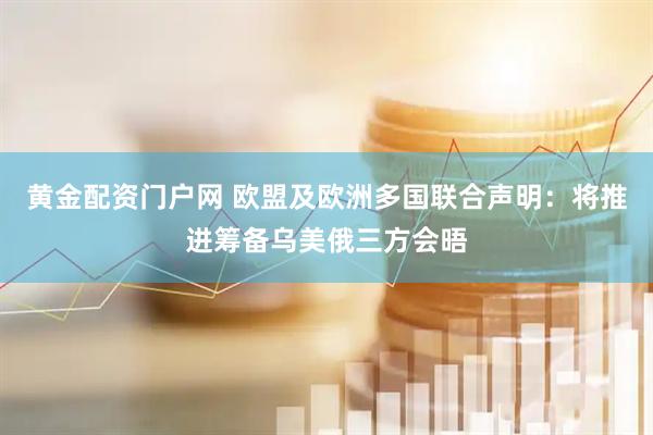 黄金配资门户网 欧盟及欧洲多国联合声明：将推进筹备乌美俄三方会晤